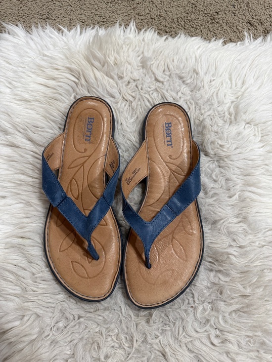 Born Shoes - Born Sandals Women Amelie in Ocean Size 10 blue leather shoes